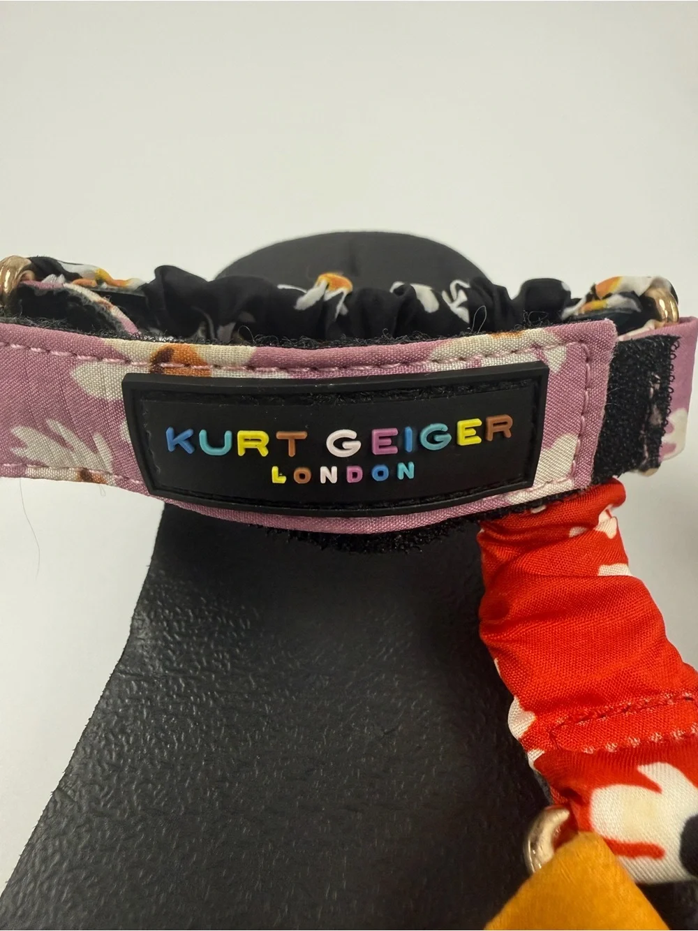 Kurt Geiger London Kids Floral Platform Slide Sandals Beaded Multicolor